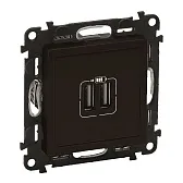 Розетка USB Legrand Valena Life встраиваемая антрацит 2хUSB-A (756312) Розетка USB Legrand Valena Life встраиваемая антрацит 2хUSB-A (756312)