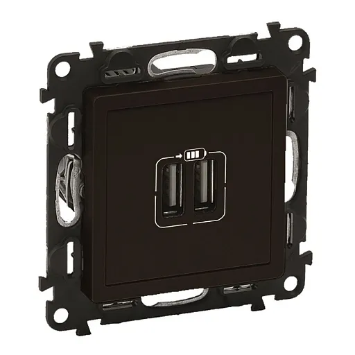 Розетка USB Legrand Valena Life встраиваемая антрацит 2хUSB-A (756312) Розетка USB Legrand Valena Life встраиваемая антрацит 2хUSB-A (756312)
