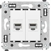 Розетка компьютерная DKC Avanti встраиваемая белая 2хRJ45 (7002280) Розетка компьютерная DKC Avanti встраиваемая белая 2хRJ45 (7002280)