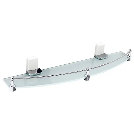 Полка для ванной WasserKraft Leine K-5000 White 125х500х70 мм стекло/металл хром/белая (K-5044W) Полка для ванной WasserKraft Leine K-5000 White 125х500х70 мм стекло/металл хром/белая (K-5044W)