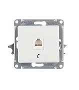 Розетка телефонная Systeme Electric Glossa встраиваемая белая RJ11 (GSL000181T) Розетка телефонная Systeme Electric Glossa встраиваемая белая RJ11 (GSL000181T)