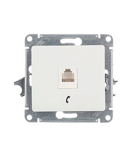 Розетка телефонная Systeme Electric Glossa встраиваемая белая RJ11 (GSL000181T) Розетка телефонная Systeme Electric Glossa встраиваемая белая RJ11 (GSL000181T)