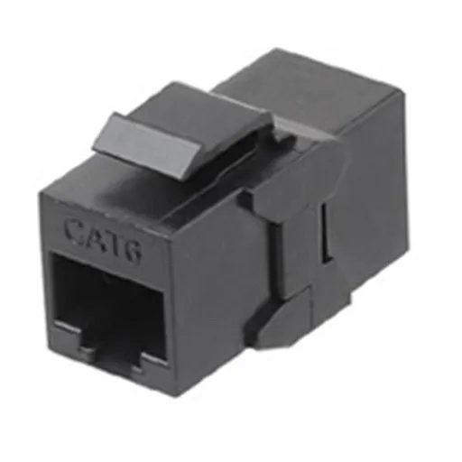 Переходник компьютерный Hyperline RJ45 8P8C CAT6 черный (444915) Переходник компьютерный Hyperline RJ45 8P8C CAT6 черный (444915)