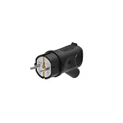 Вилка штепсельная Systeme Electric MultiSet с заземлением 16 А 250 В IP44 угловая черная (MST1102BK)