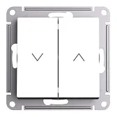 Выключатель жалюзи Systeme Electric AtlasDesign двухклавишный встраиваемый белый (ATN000119)