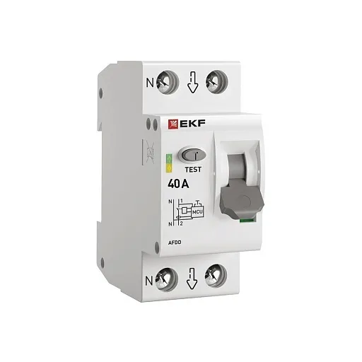 Устройство защиты от дугового пробоя EKF PROxima УЗДП 1P+N 40А 230 В на DIN-рейку (afdd-2-40-pro) Устройство защиты от дугового пробоя EKF PROxima УЗДП 1P+N 40А 230 В на DIN-рейку (afdd-2-40-pro)