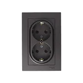Розетка двойная Systeme Electric AtlasDesign встраиваемая мокко с заземлением (ATN000624) Розетка двойная Systeme Electric AtlasDesign встраиваемая мокко с заземлением (ATN000624)