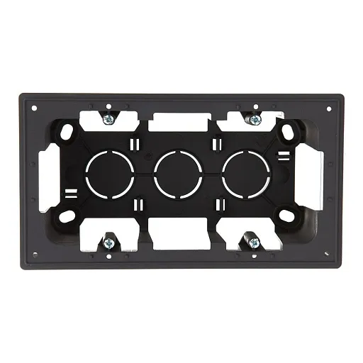 Коробка монтажная Simon 24 Harmonie двухместная накладная графит (2400752-038) Коробка монтажная Simon 24 Harmonie двухместная накладная графит (2400752-038)
