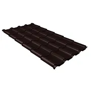 Металлочерепица 1,18х1,15 м 0,5 мм Grand Line Классик коричневая RAL 8017 rooftop matte