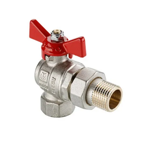 Кран шаровой латунный Valtec Base-ГОСТ 3/4 ВР(г) х 3/4 НР(ш) бабочка со сгоном угловой (VT.228S.N.05) Кран шаровой латунный Valtec Base-ГОСТ 3/4 ВР(г) х 3/4 НР(ш) бабочка со сгоном угловой (VT.228S.N.05)