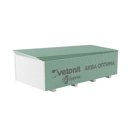 Гипсокартон Vetonit (Gyproc) Аква Оптима 2000х1200х12,5 мм влагостойкий