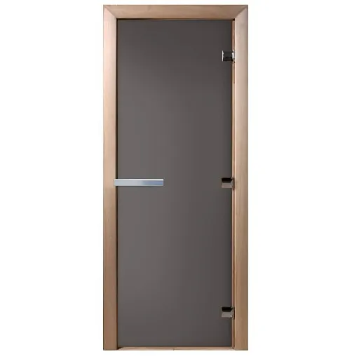 Дверь для бани и сауны стеклянная графит матовая DoorWood 690х1890 мм (DW02551) Дверь для бани и сауны стеклянная графит матовая DoorWood 690х1890 мм (DW02551)