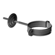 Docke STAL PREMIUM Хомут трубы D90 (Графит 7024)