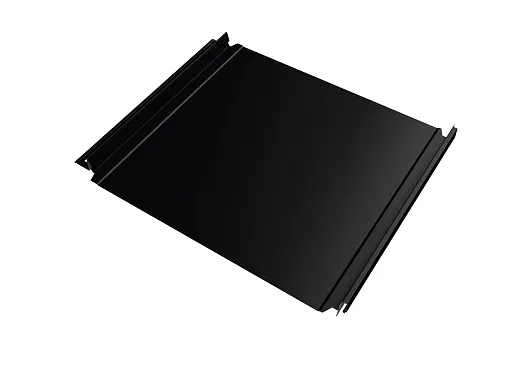 Кликфальц 0,5 мм Grand Line Double Pro с пленкой на замках черный RAL 9005 satin matt Кликфальц 0,5 мм Grand Line Double Pro с пленкой на замках черный RAL 9005 satin matt