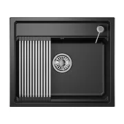 Мойка для кухни Granula Kitchen Space 60х51х24,5 см с ролл-матом и дозатором кварц Щварц (6003i, ШВАРЦ) Мойка для кухни Granula Kitchen Space 60х51х24,5 см с ролл-матом и дозатором кварц Щварц (6003i, ШВАРЦ)