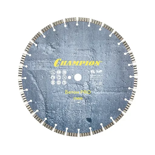 Диск алмазный по бетону Champion Concrete Crunch Pro 400x25,4x12 мм турбосегментный мокрый/сухой рез (C1601)