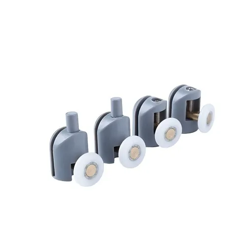 Комплект роликов для двери Iddis Optima Home d23 мм стекло 5-6 мм одинарные эксцентриковые серые Комплект роликов для двери Iddis Optima Home d23 мм стекло 5-6 мм одинарные эксцентриковые серые