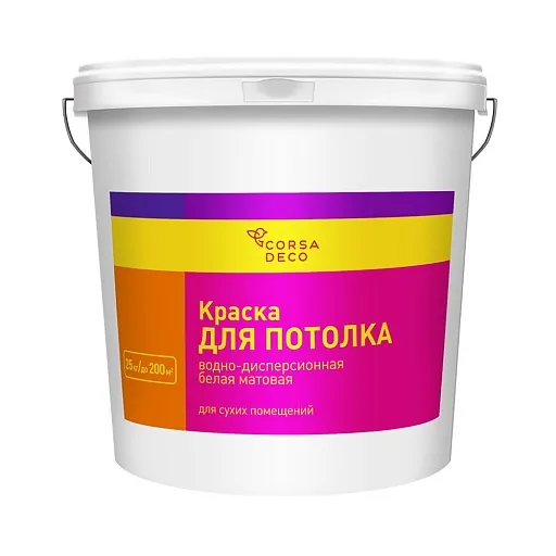 Краска для потолка Corsa Deco белая 25 кг Краска для потолка Corsa Deco белая 25 кг