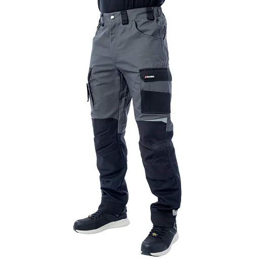 Брюки рабочие Brodeks KS302 56-58 рост 182-188 см графит серо-черный