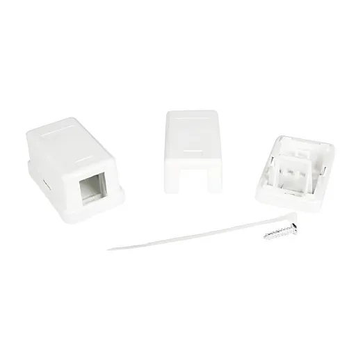 Коробка розеточная для модулей Keystone DKC RJ45 1 гнездо (RNW1WH) Коробка розеточная для модулей Keystone DKC RJ45 1 гнездо (RNW1WH)