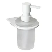 Дозатор для мыла WasserKraft Kammel с держателем стекло матовый/металл белый (K-8399W) Дозатор для мыла WasserKraft Kammel с держателем стекло матовый/металл белый (K-8399W)