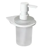 Дозатор для мыла WasserKraft Kammel с держателем стекло матовый/металл белый (K-8399W) Дозатор для мыла WasserKraft Kammel с держателем стекло матовый/металл белый (K-8399W)