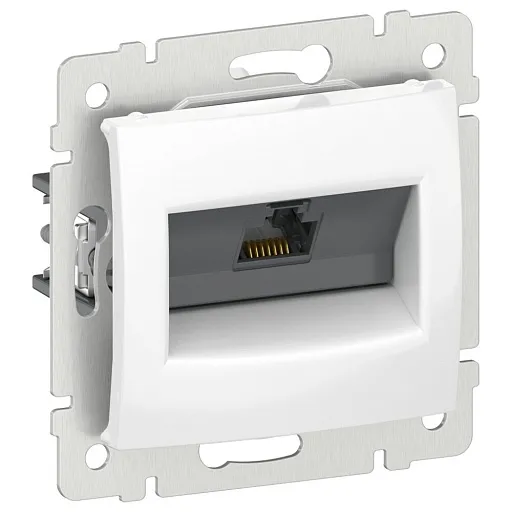 Розетка компьютерная IEK Valena встраиваемая белая RJ45 (6942861)