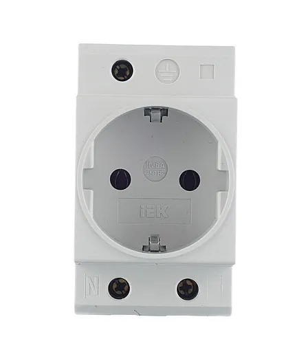 Розетка щитовая модульная IEK 220 В 16 А (MRD10-16/2160/2153)