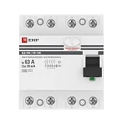 УЗО EKF PROxima ВД-100N 63А 4P тип AC 30 мА 6 кА (E1046M6330)