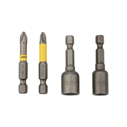 Набор бит Kranz PH2/PZ2 50 мм с магнитным держателем (4 шт.) (KR-92-0461) Набор бит Kranz PH2/PZ2 50 мм с магнитным держателем (4 шт.) (KR-92-0461)