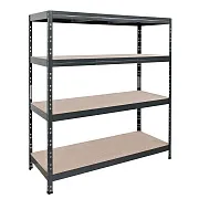Стеллаж металлический черный AR Shelving 1800x1600x600 мм 4 полки Стеллаж металлический черный AR Shelving 1800x1600x600 мм 4 полки