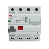 УЗО EKF Averes DV 63А 3P+N тип AC 100 мА 10 кА (rccb-4-63-100-s-av)