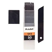 Лезвие для ножа Rage by Vira 18 мм прямое (50 шт.) сегментированное Лезвие для ножа Rage by Vira 18 мм прямое (50 шт.) сегментированное