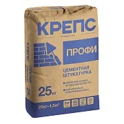 Штукатурка цементная Крепс Профи армированная 25 кг Штукатурка цементная Крепс Профи армированная 25 кг