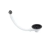 Выпуск для мойки Wirquin 3 1/2 с переливом черный (30987205) Выпуск для мойки Wirquin 3 1/2 с переливом черный (30987205)