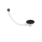 Выпуск для мойки Wirquin 3 1/2 с переливом черный (30987205) Выпуск для мойки Wirquin 3 1/2 с переливом черный (30987205)