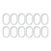 Кольца для штор Fora пластиковые прозрачные (12 шт.) (K12) Кольца для штор Fora пластиковые прозрачные (12 шт.) (K12)