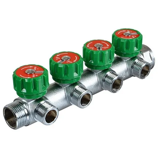 Коллектор Terma 3/4 ВР(г) х 4 выхода 1/2 НР(ш) х 3/4 НР(ш) регулируемый (14021) Коллектор Terma 3/4 ВР(г) х 4 выхода 1/2 НР(ш) х 3/4 НР(ш) регулируемый (14021)