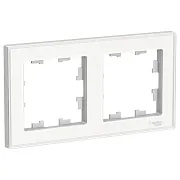 Рамка Systeme Electric AtlasDesign Art двухместная белая (ATN200102)