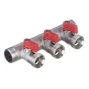 Коллектор Henco 3/4 ВР(г) х 3 выхода 3/4 НР(ш) ЕК х 3/4 НР(ш) с шаровыми кранами (VB050503-ROOD) Коллектор Henco 3/4 ВР(г) х 3 выхода 3/4 НР(ш) ЕК х 3/4 НР(ш) с шаровыми кранами (VB050503-ROOD)