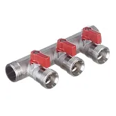 Коллектор Henco 3/4 ВР(г) х 3 выхода 3/4 НР(ш) ЕК х 3/4 НР(ш) с шаровыми кранами (VB050503-ROOD) Коллектор Henco 3/4 ВР(г) х 3 выхода 3/4 НР(ш) ЕК х 3/4 НР(ш) с шаровыми кранами (VB050503-ROOD)