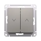 Выключатель жалюзи Systeme Electric AtlasDesign двухклавишный встраиваемый шампань (ATN000519)