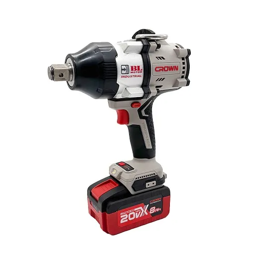 Гайковерт ударный аккумуляторный бесщеточный Crown CT22056HX-8SC4 BMC 20 В 8 Ач Li-Ion 1 АКБ и ЗУ Гайковерт ударный аккумуляторный бесщеточный Crown CT22056HX-8SC4 BMC 20 В 8 Ач Li-Ion 1 АКБ и ЗУ