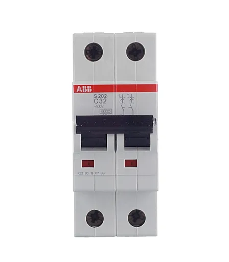 Автоматический выключатель модульный ABB S202 2P 32А тип C 6 кА 400 В (2CDS252001R0324)