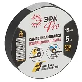 Изолента Эра Pro резина черная 15 мм 5 м самослипающаяся