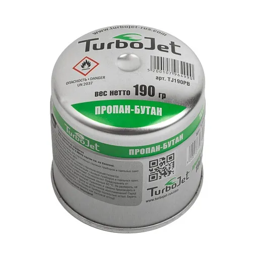 Баллон газовый для паяльных ламп пропан/ бутан Turbojet прокалываемый 0,45 л Баллон газовый для паяльных ламп пропан/ бутан Turbojet прокалываемый 0,45 л