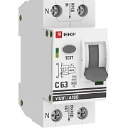 Устройство защиты от дугового пробоя EKF PROxima УЗДП 2P 63А тип C 6 кА 230 В на DIN-рейку с автоматическим выключателем (afdd-2-63C-pro) Устройство защиты от дугового пробоя EKF PROxima УЗДП 2P 63А тип C 6 кА 230 В на DIN-рейку с автоматическим выключателем (afdd-2-63C-pro)