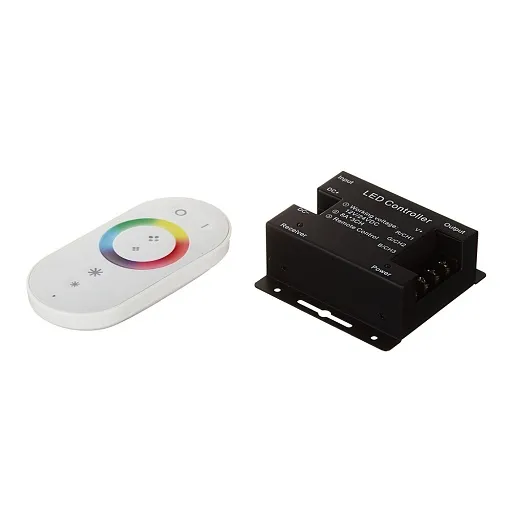 Контроллер для светодиодной ленты RGB Gauss (201013288) 288 Вт 12-24 В IP20 белый Контроллер для светодиодной ленты RGB Gauss (201013288) 288 Вт 12-24 В IP20 белый