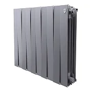 Радиатор биметаллический Royal Thermo Piano Forte 500 мм 10 секций 1" боковое подключение серебристый Радиатор биметаллический Royal Thermo Piano Forte 500 мм 10 секций 1" боковое подключение серебристый