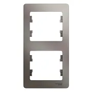 Рамка Systeme Electric Glossa двухместная платина (GSL001206)